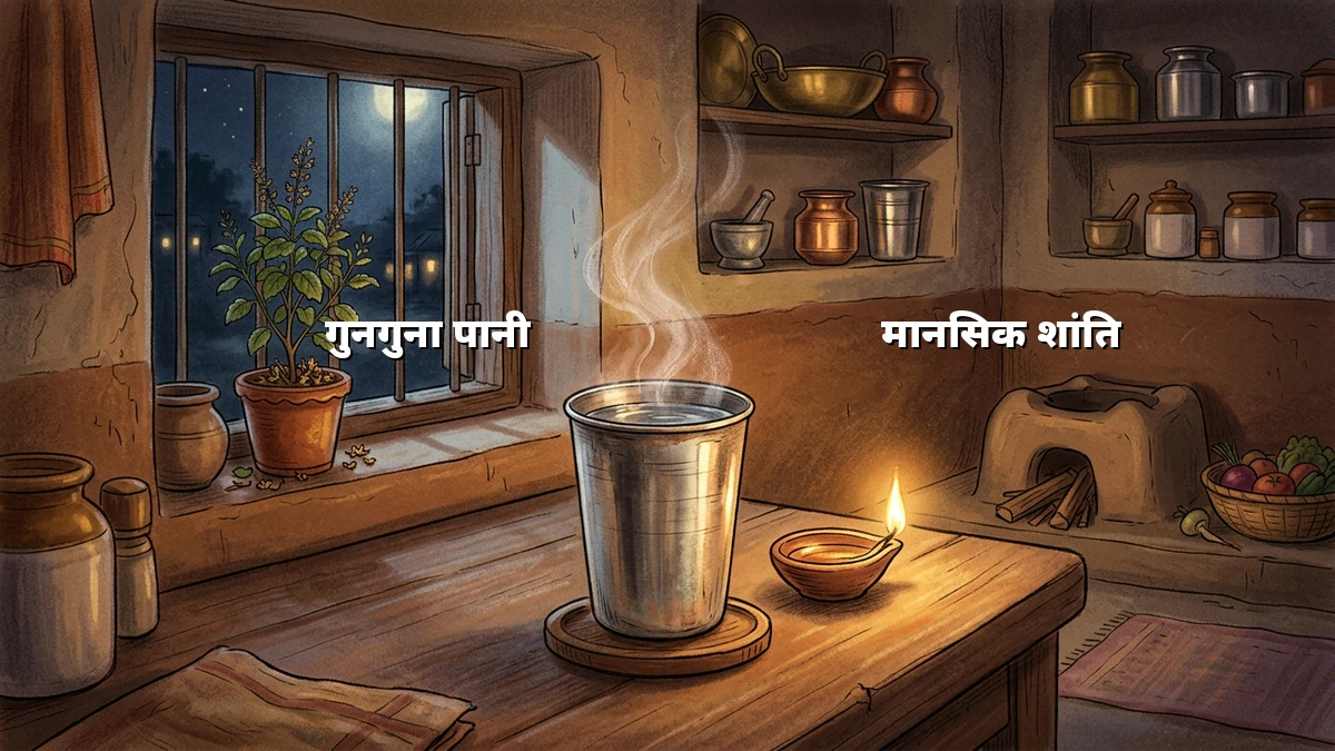 रात को गुनगुना पानी पीने से मन शांत करें